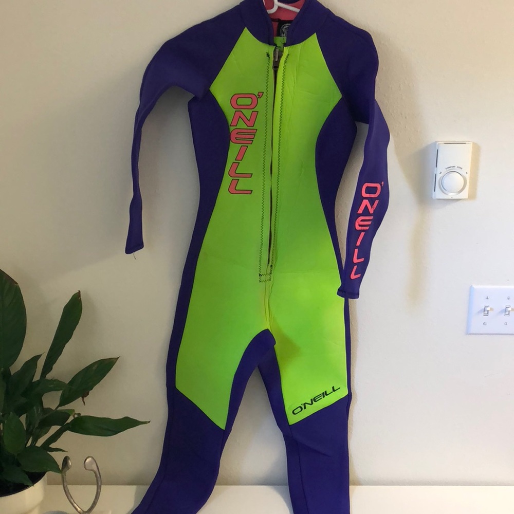 O'Neill 90's neon wetsuit